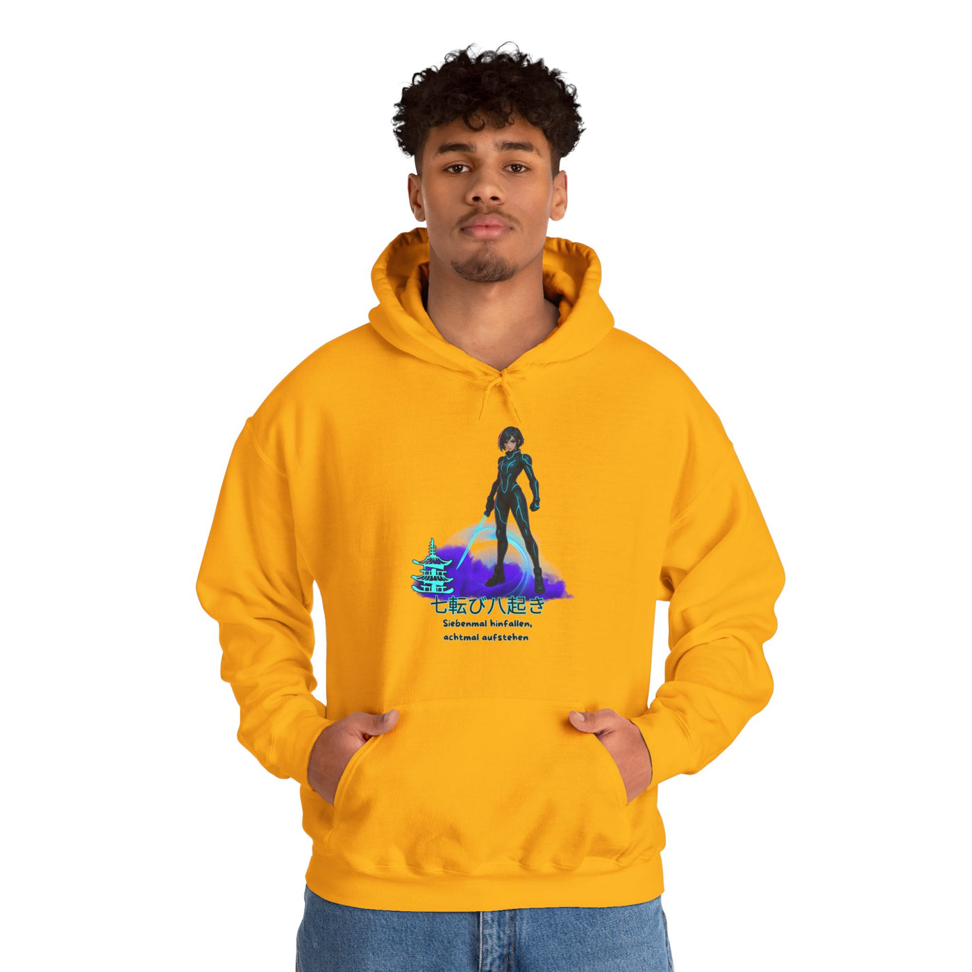 Hoodie  Anime "siebenmal hinfallen - achtmal aufstehen"