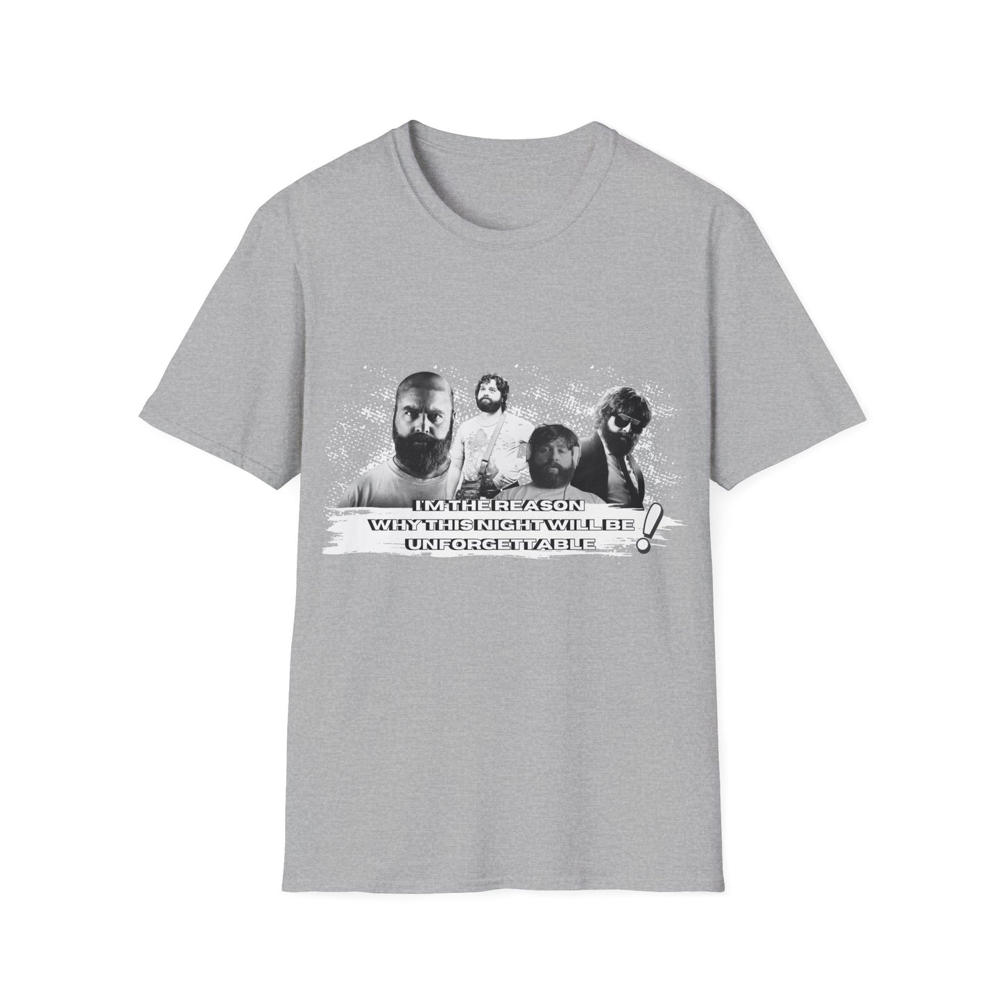 I am the reason why this night...Retro Graphic Unisex Softstyle T-Shirt - Hangover Alan