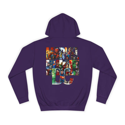 Superhero Graphic Hoodie, Unisex College Sweatshirt, Marvel DC Fans Apparel, Comic Book Lover Gift, Fun Cosplay Outfit