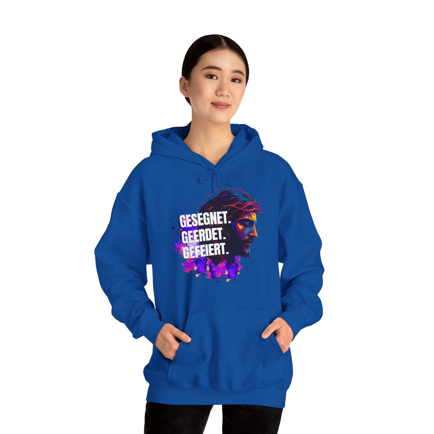 Jesus Colorful - with saying Blessed- Grounded - Celebrated