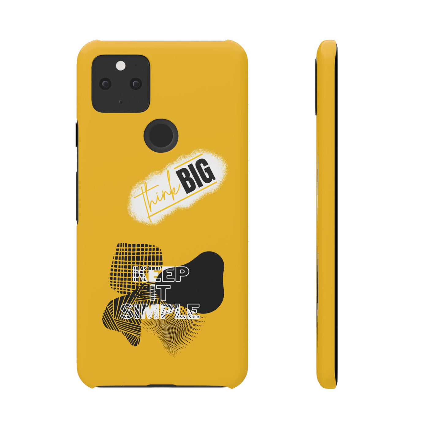 Handyhülle gelbe - Yellow Snap Case - 'Think BIG' for Motivated Individuals