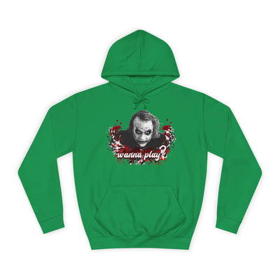 Joker "wanna play" college hoodie