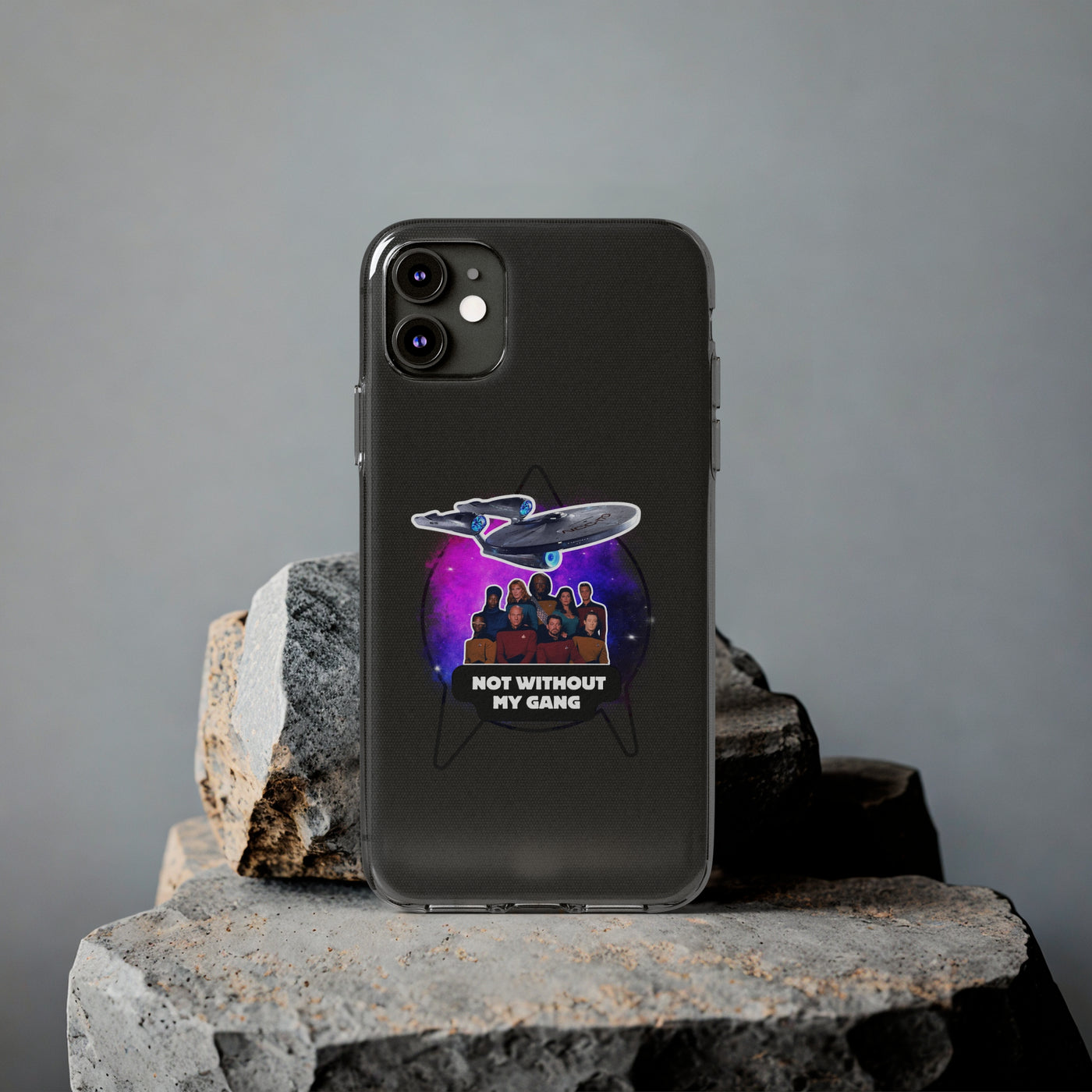Galaxy-Inspired Soft Phone Case - Not Without My Gang, Star Trek Lovers Handyhülle