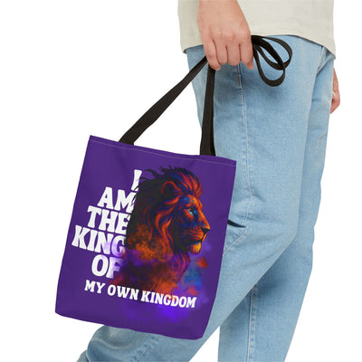 Regal Lion Tote Bag - I Am the King of My Own Kingdom, Canvas Bag,