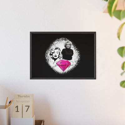 Vintage Marilyn Monroe Poster with Wooden Frame