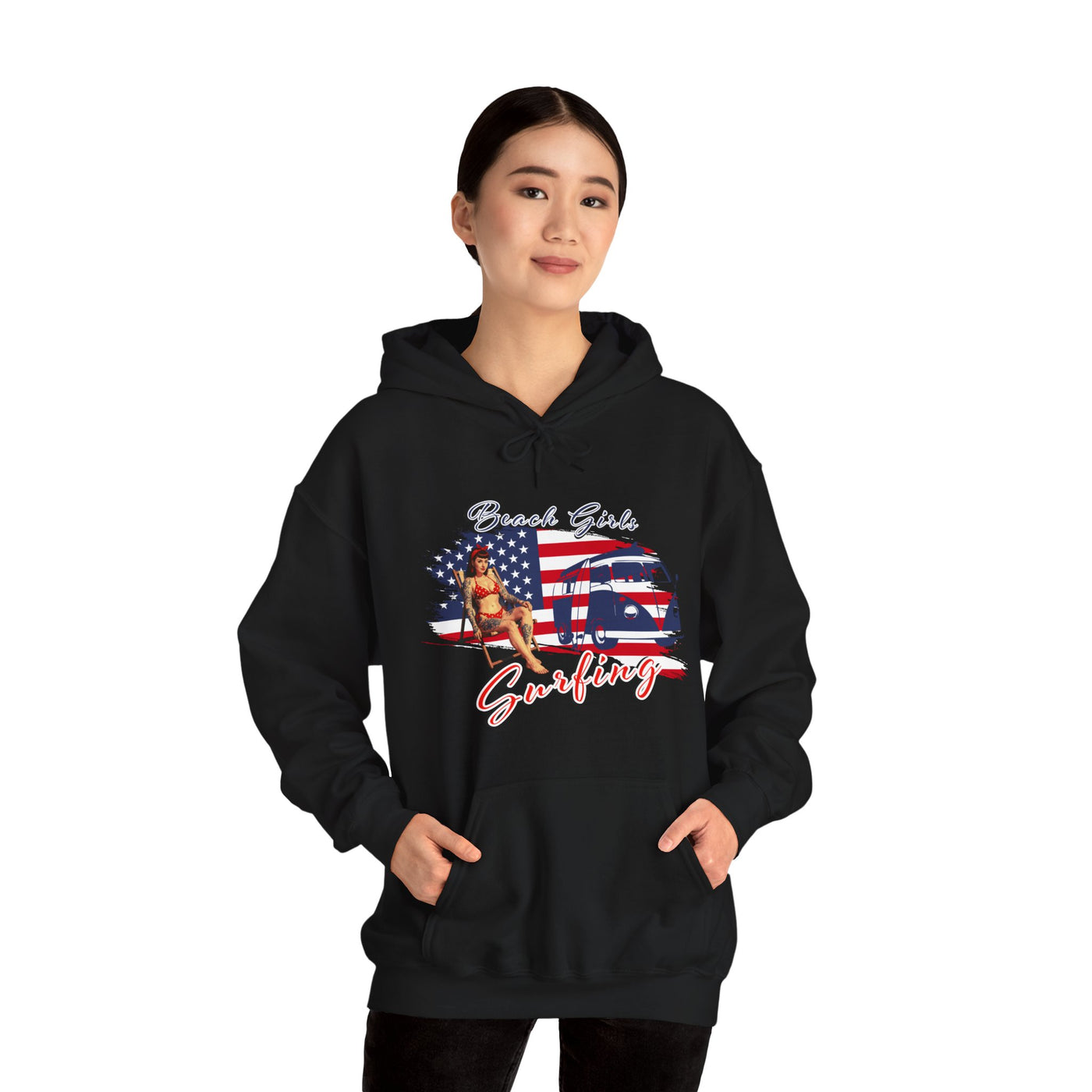 Beach Girls Surfing USA Hoodie