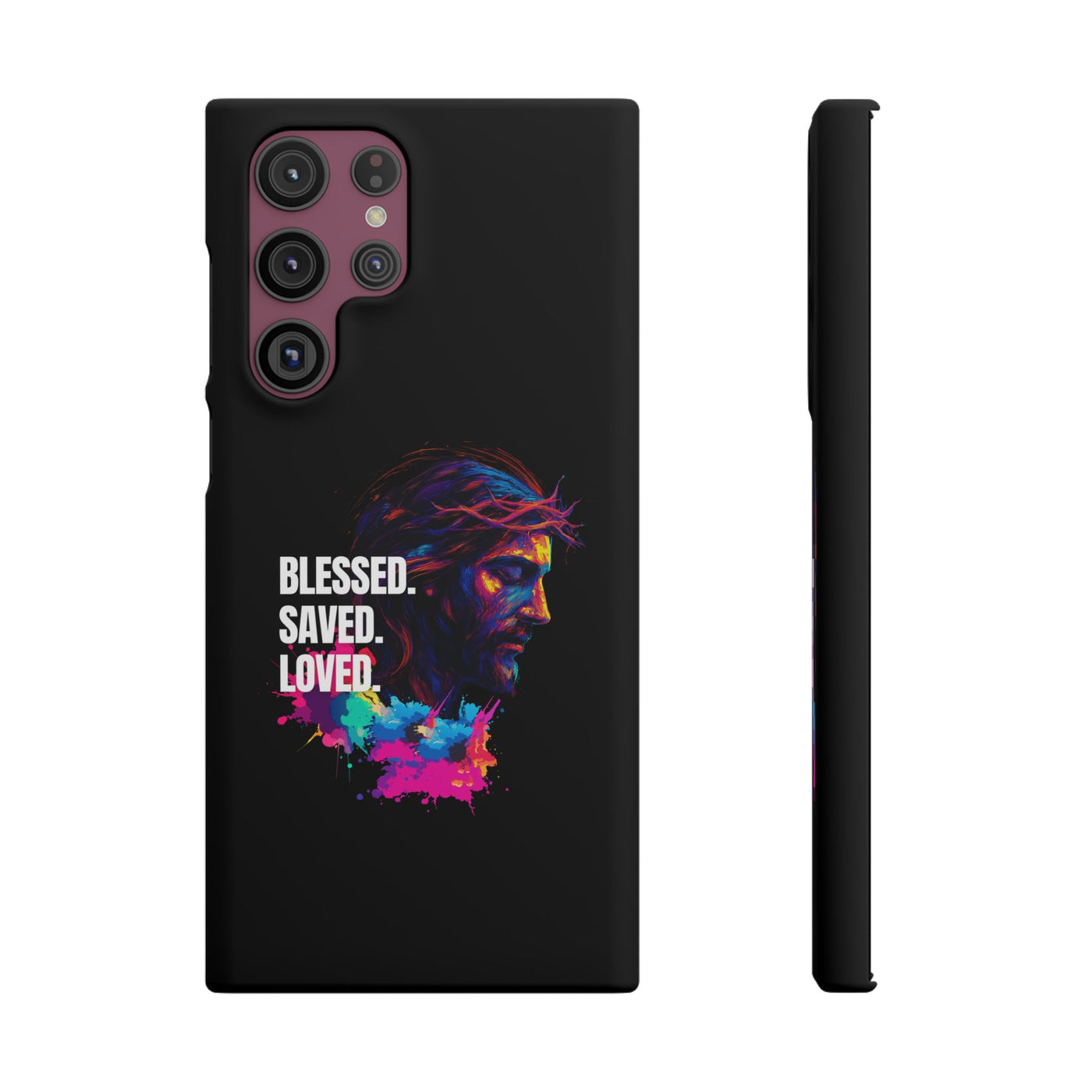 Blessed Saved loved - Snap Case - Jesus