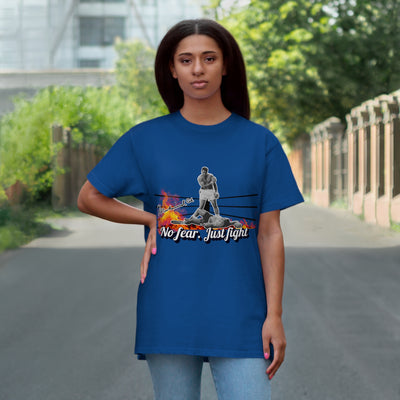 No Fear Just Fight T-Shirt, Motivational Shirt Muhammad Ali
