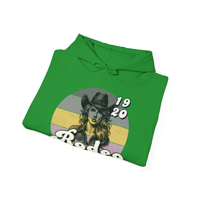 Rodeo Cowgirl Hooded HOODIE - Unisex Heavy Blend™ - Retro Style