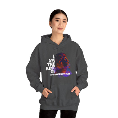 Inspirational Lion Hoodie "i am the king of my kingdom"