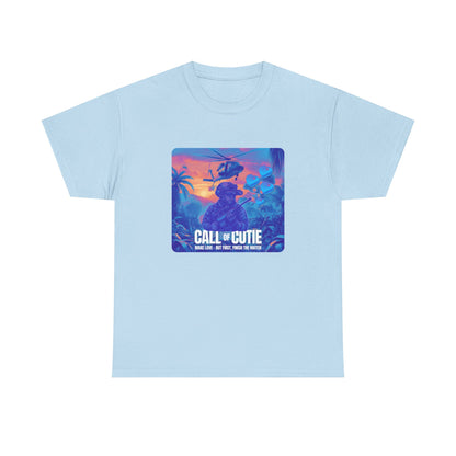 Retro Call of Cutie Unisex Oversized Boxy Tee - Chill Vibes for Game Lovers 