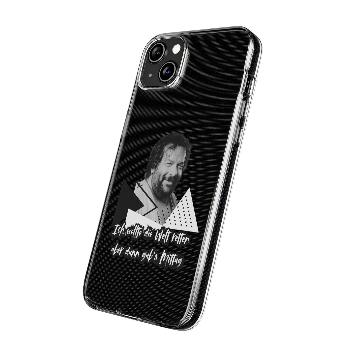 Handyhülle Unique Phone Cover, Ich wollte die Welt retten, dann gabs Mittag