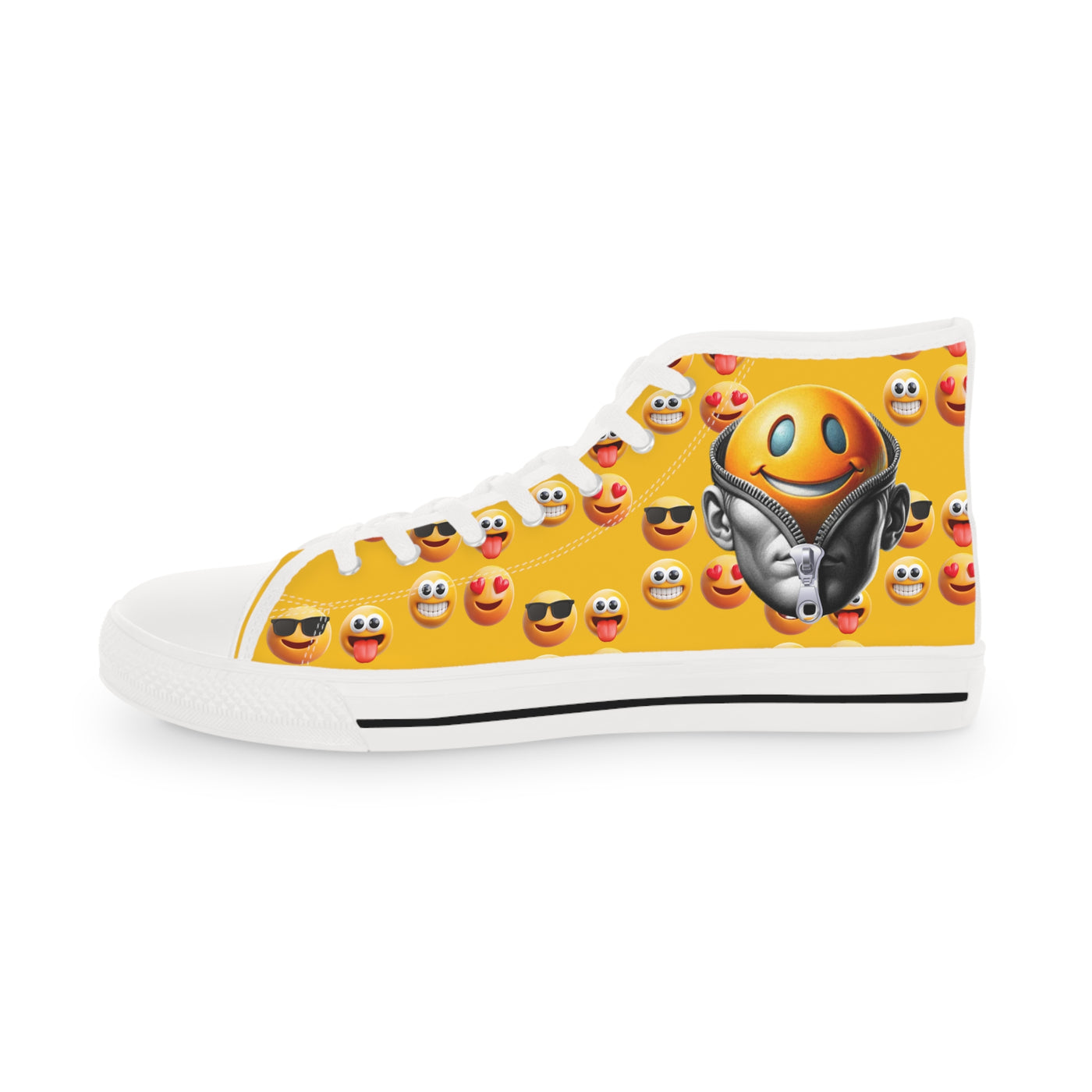 Top sneakers with emoji design #unzippedsmile