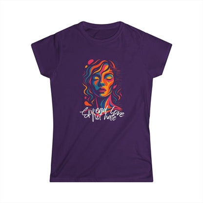Spread love not hate Artistic T Shirt Colorful Abstract Design