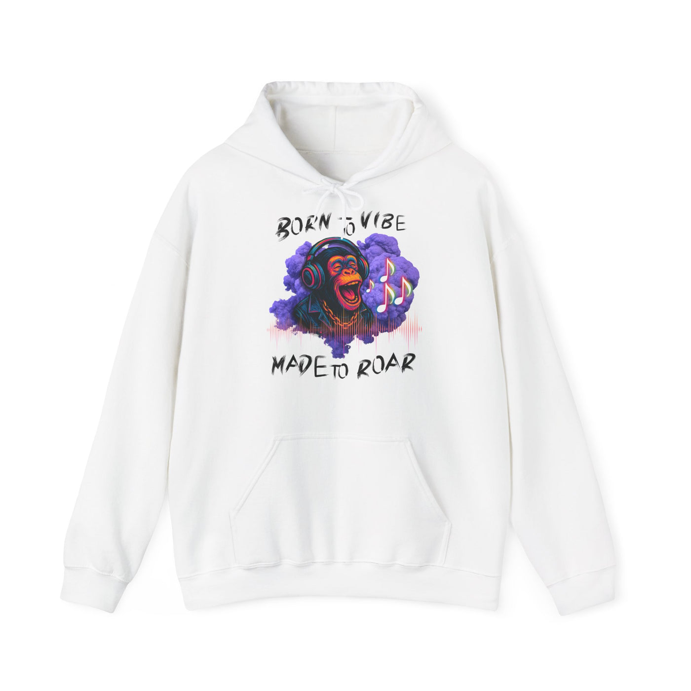 Born to Vibe Unisex Heavy Blend™ Hooded Sweatshirt - Made to Roar Monkey - Monkey 