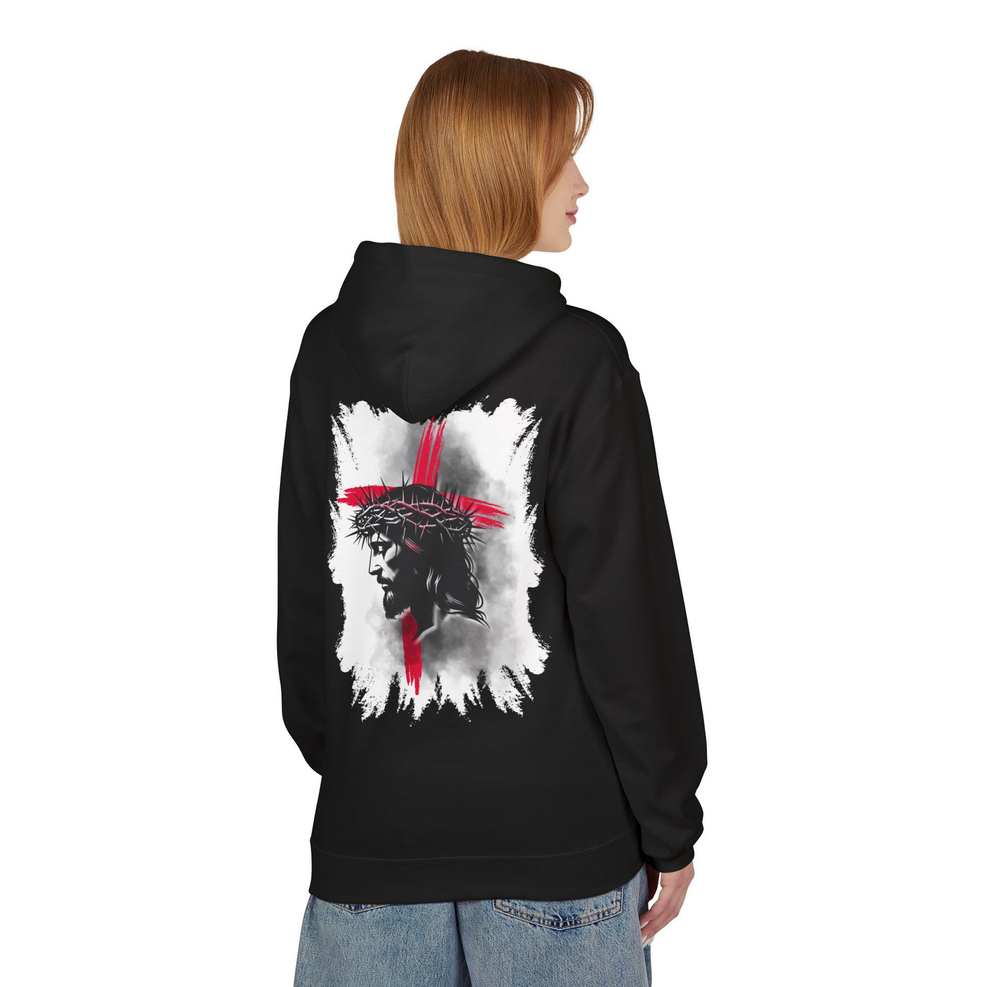 Faith-Inspired Hoodie: Blessed, Saved, Loved - Christian JESUS