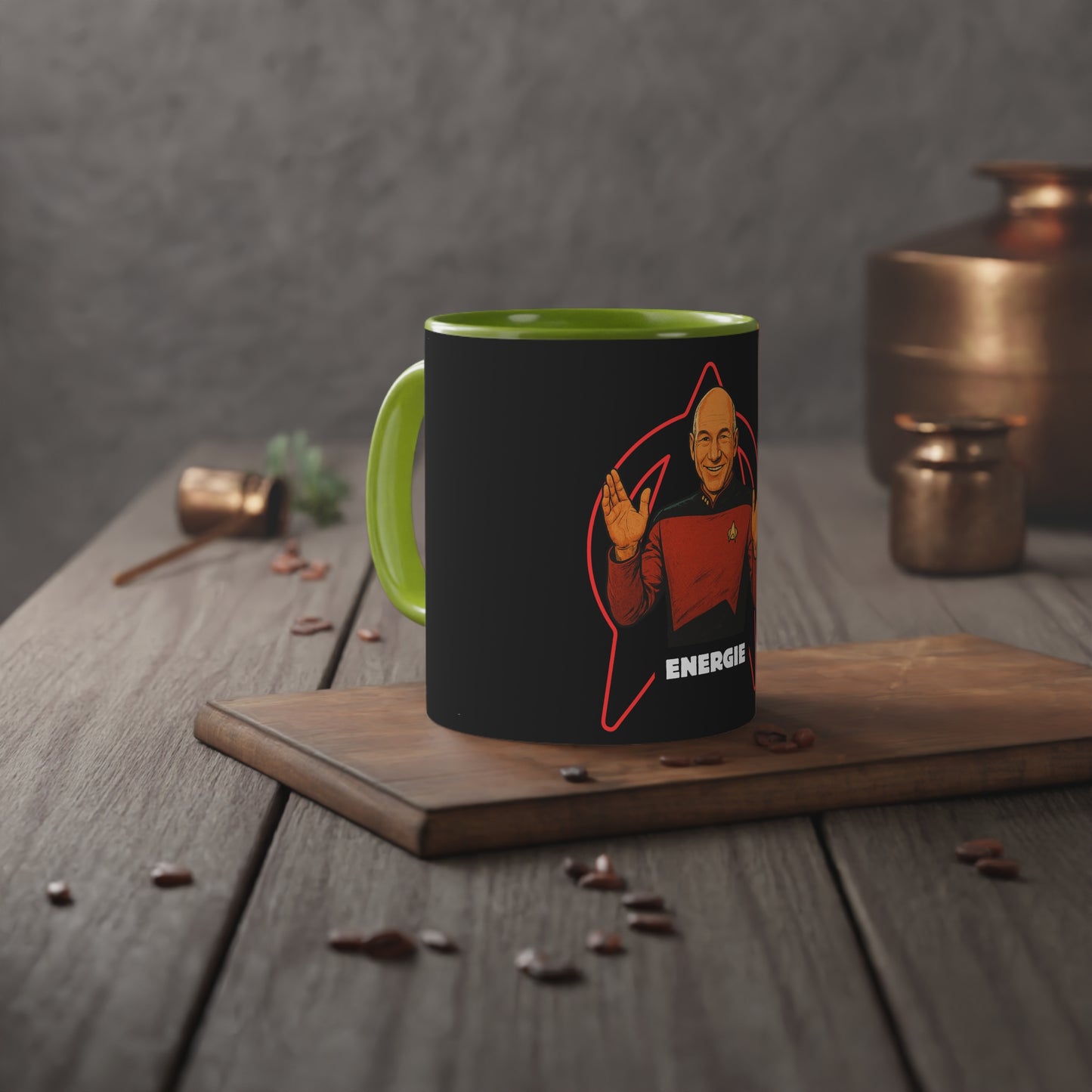Starfleet Captain Mug - Energize Your Morning, Perfect Gift for Star Trek Fans, Black and White Accent Coffee Cup, Geeky Merchandise, [...]