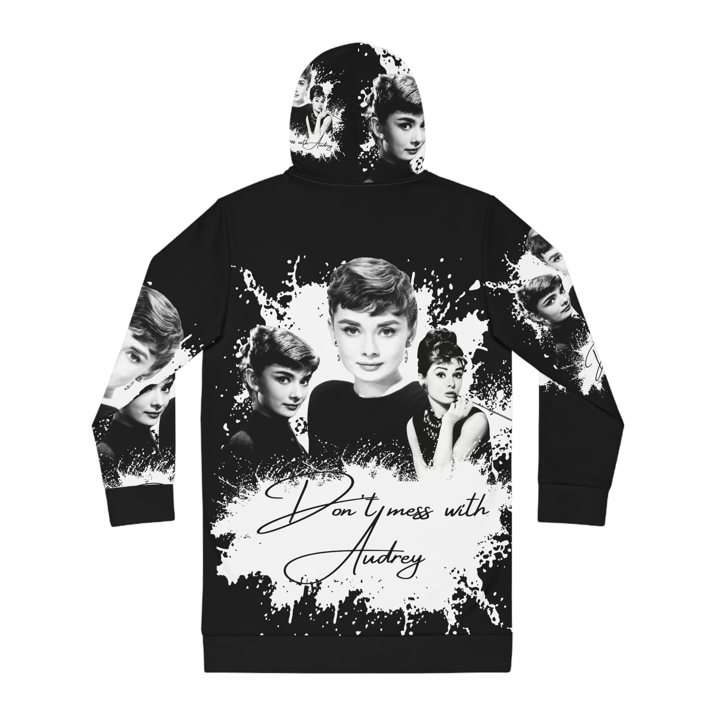 Audrey Hepburn Graphic Hoodie Dress - Stylish & Cozy Women's Fashion