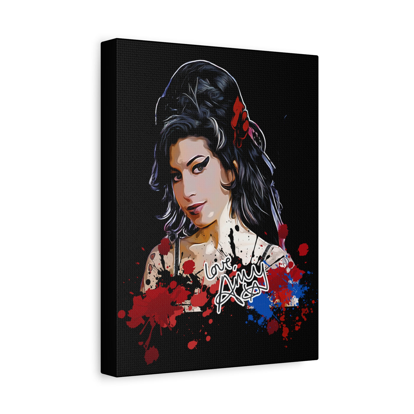 Amy Winehouse Art Canvas - Stretched Wall Decor with Signature