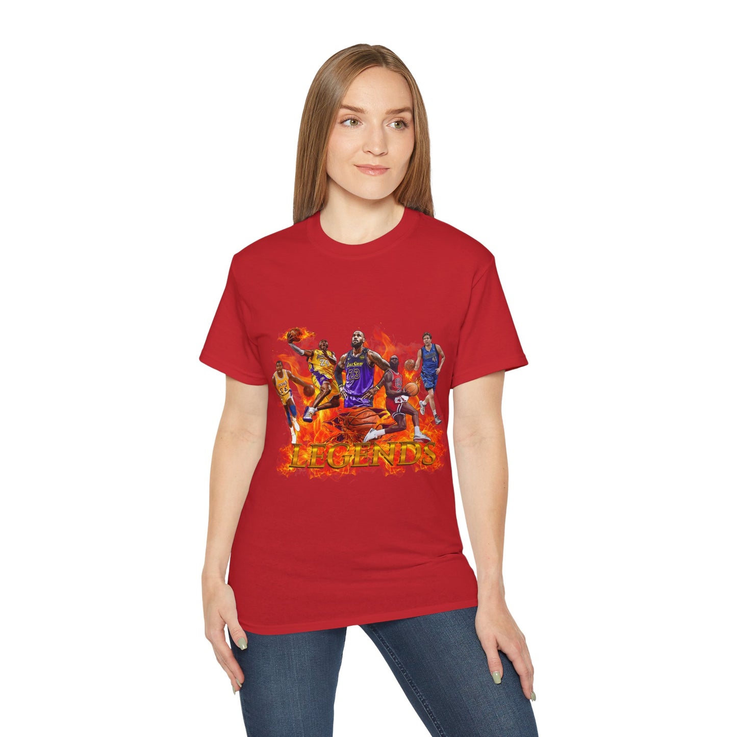 Basketball Legends, Cool Sports Shirt, Unisex Cotton T-Shirt