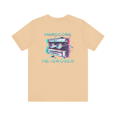 Techno - Hardcore Never Dies - Retro Graphic Tee, 90s Aesthetic Shirt unisex