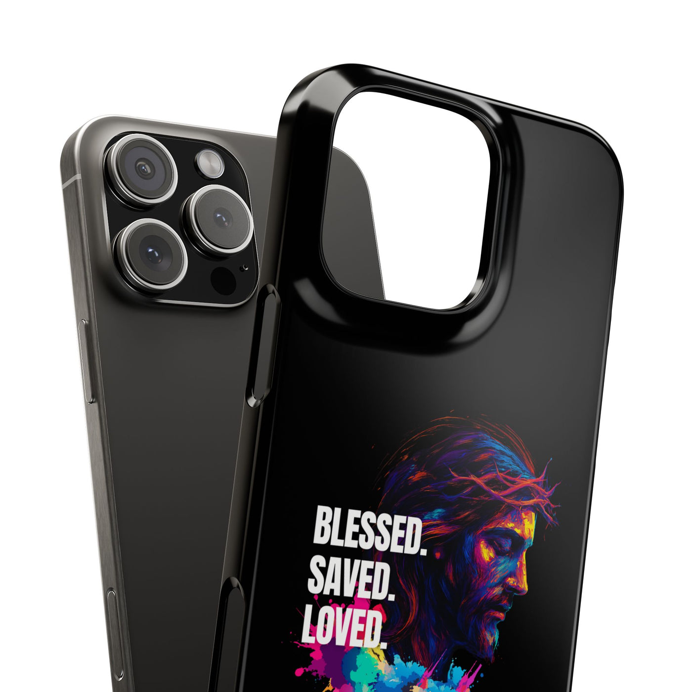 Blessed Saved loved - Snap Case - Jesus
