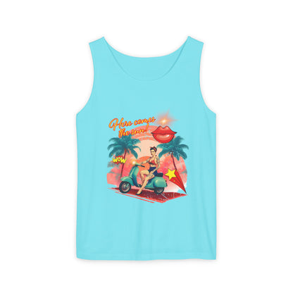 Retro Summer Vibes Tank Top Here comes the sun