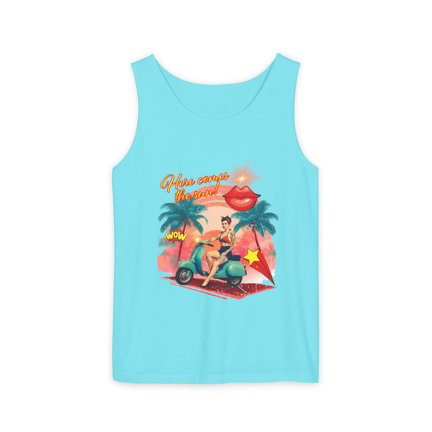 Retro Summer Vibes Tank Top Here comes the sun