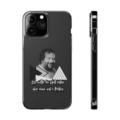 Handyhülle Unique Phone Cover, Ich wollte die Welt retten, dann gabs Mittag