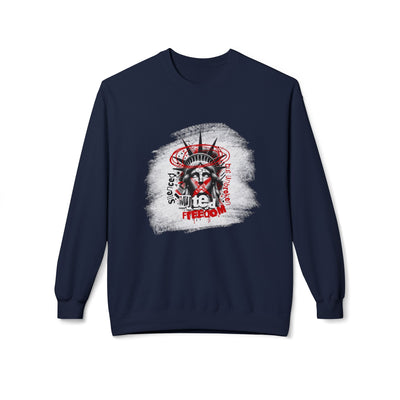 Freedom Statement Sweatshirt - Statue of Liberty muted but not unbroken