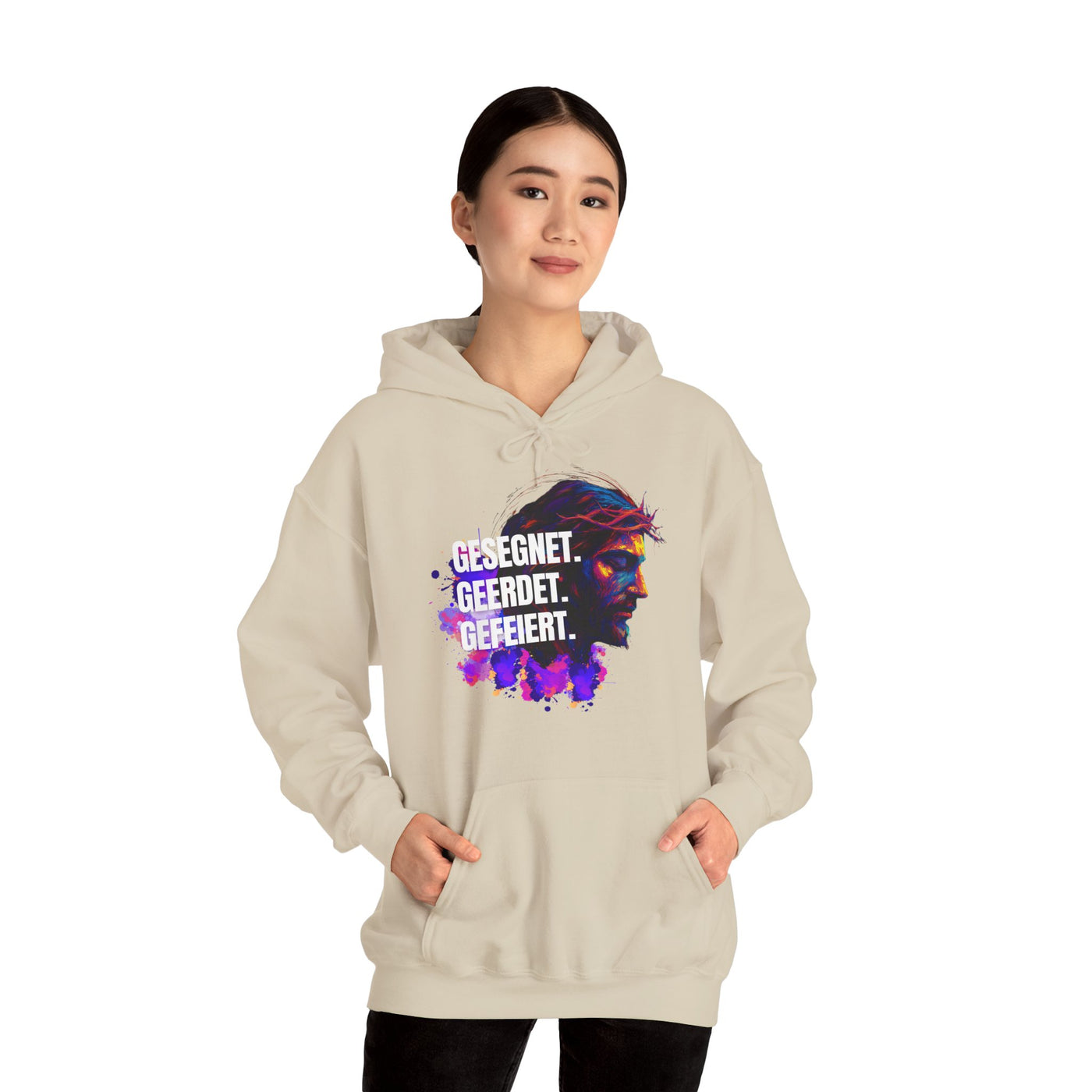 Jesus Colorful - with saying Blessed- Grounded - Celebrated