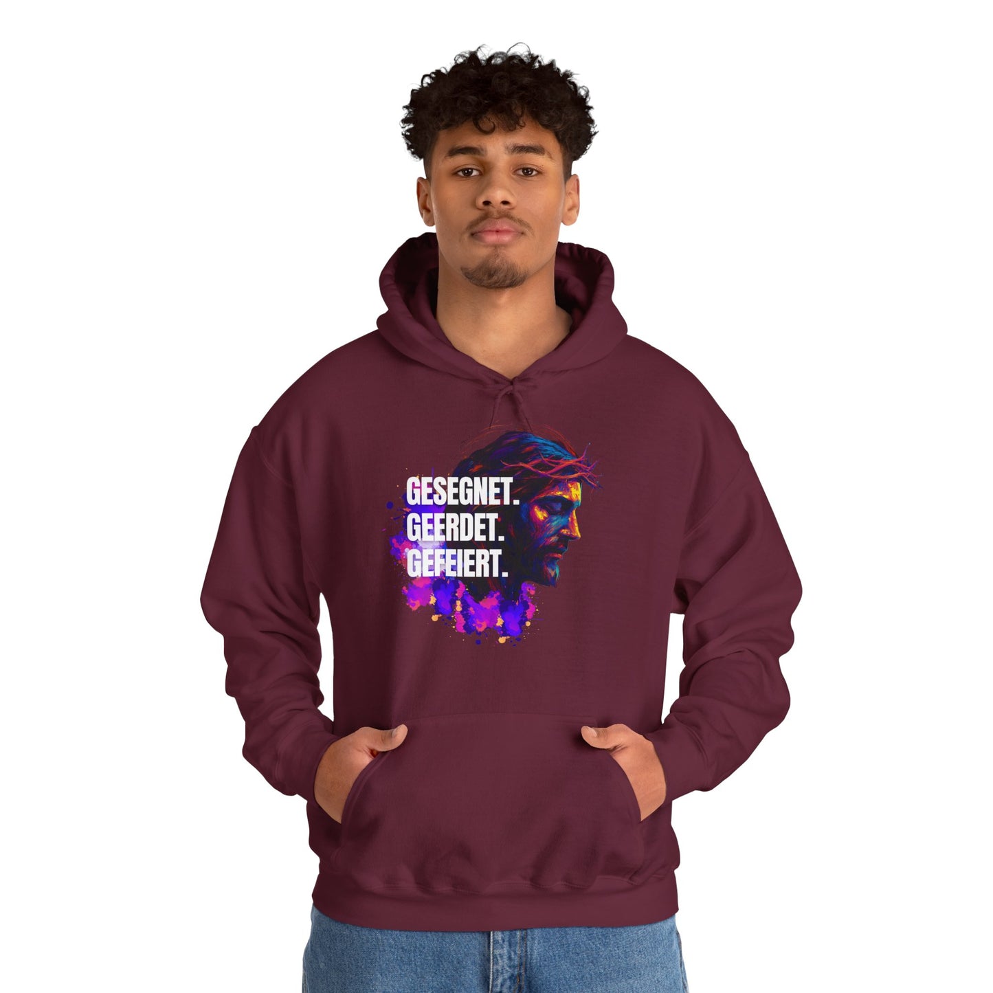 Jesus Colorful - with saying Blessed- Grounded - Celebrated