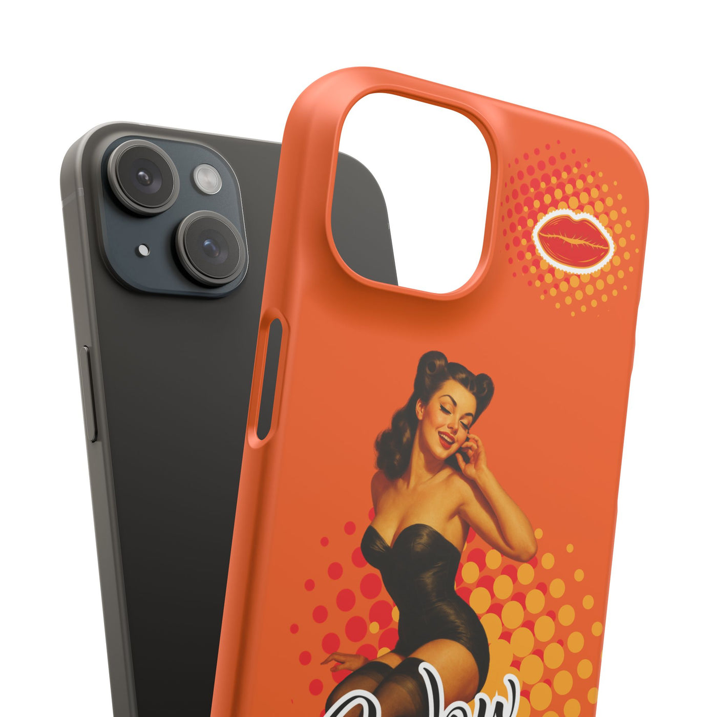 Retro Pin-Up - Handyhülle - Snap Case - Bold 'Wow' Design