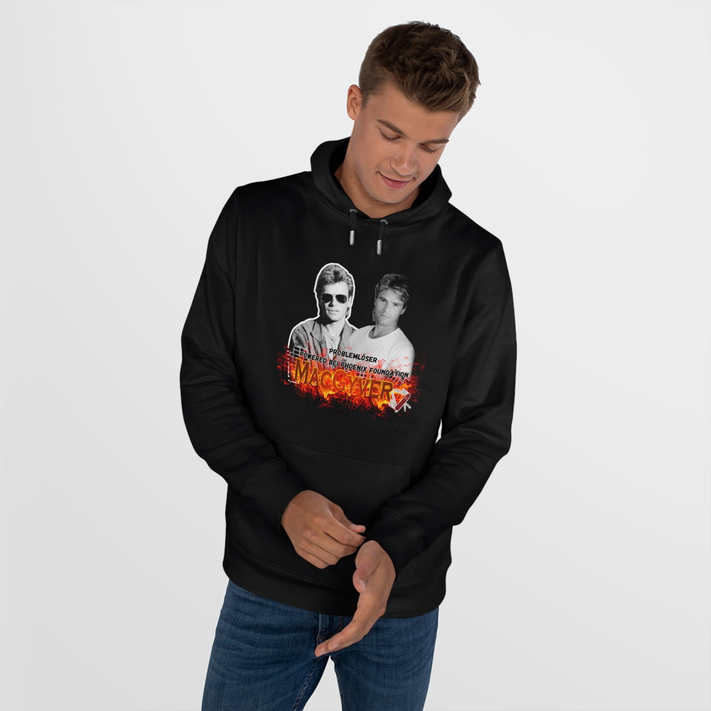 Retro MacGyver King Hooded Sweatshirt - Classic 80s Style
