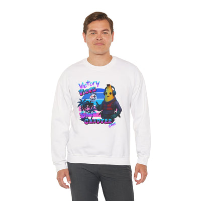 Victory Fortnite Vibes Banana Crewneck Sweatshirt - Unisex Heavy Blend