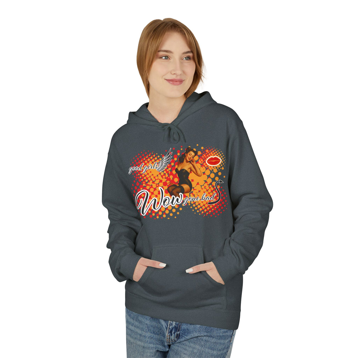 Pin up Girl Vintage Hoodie - WOW
