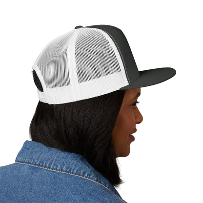 Embroidered 5 Panel Trucker Cap - Fake it til you make it