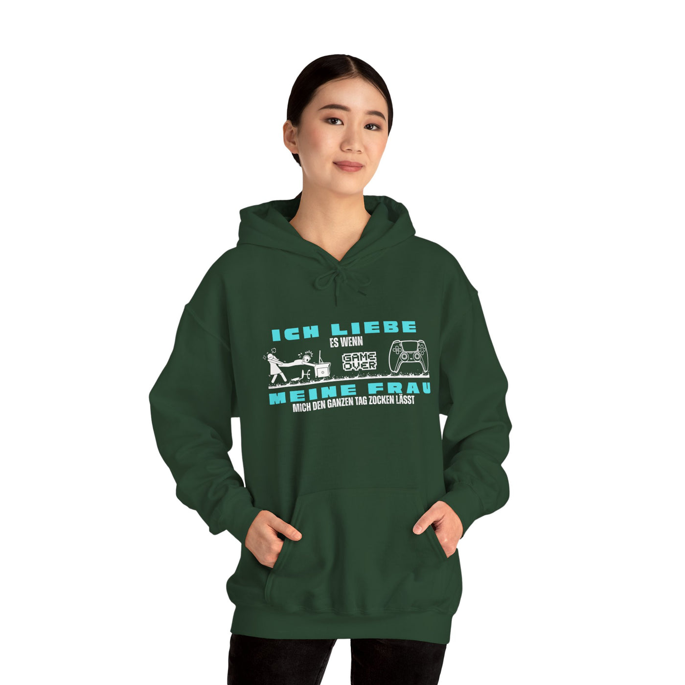 Gaming Love Unisex Hooded Sweatshirt - "Ich Liebe Es Wenn Meine Frau"