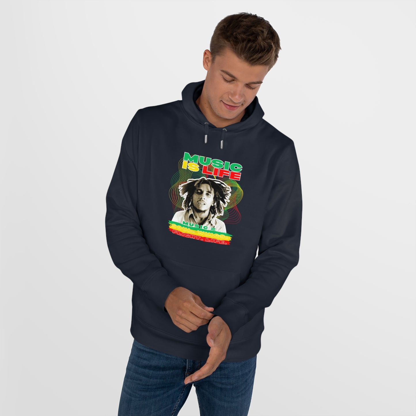Music Is Life King Hooded Sweatshirt | Perfect for music lovers