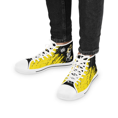 Trendy high top sneakers "louder than manowar" sneakers