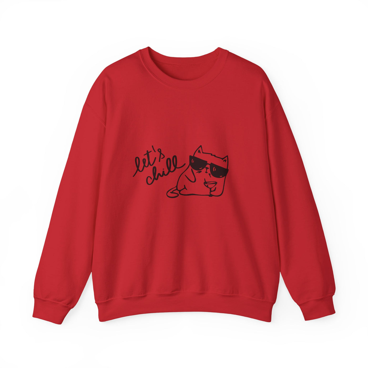 Let's Chill Cat Sweatshirt - Unisex Garment-Dyed Pullover for Cozy Days