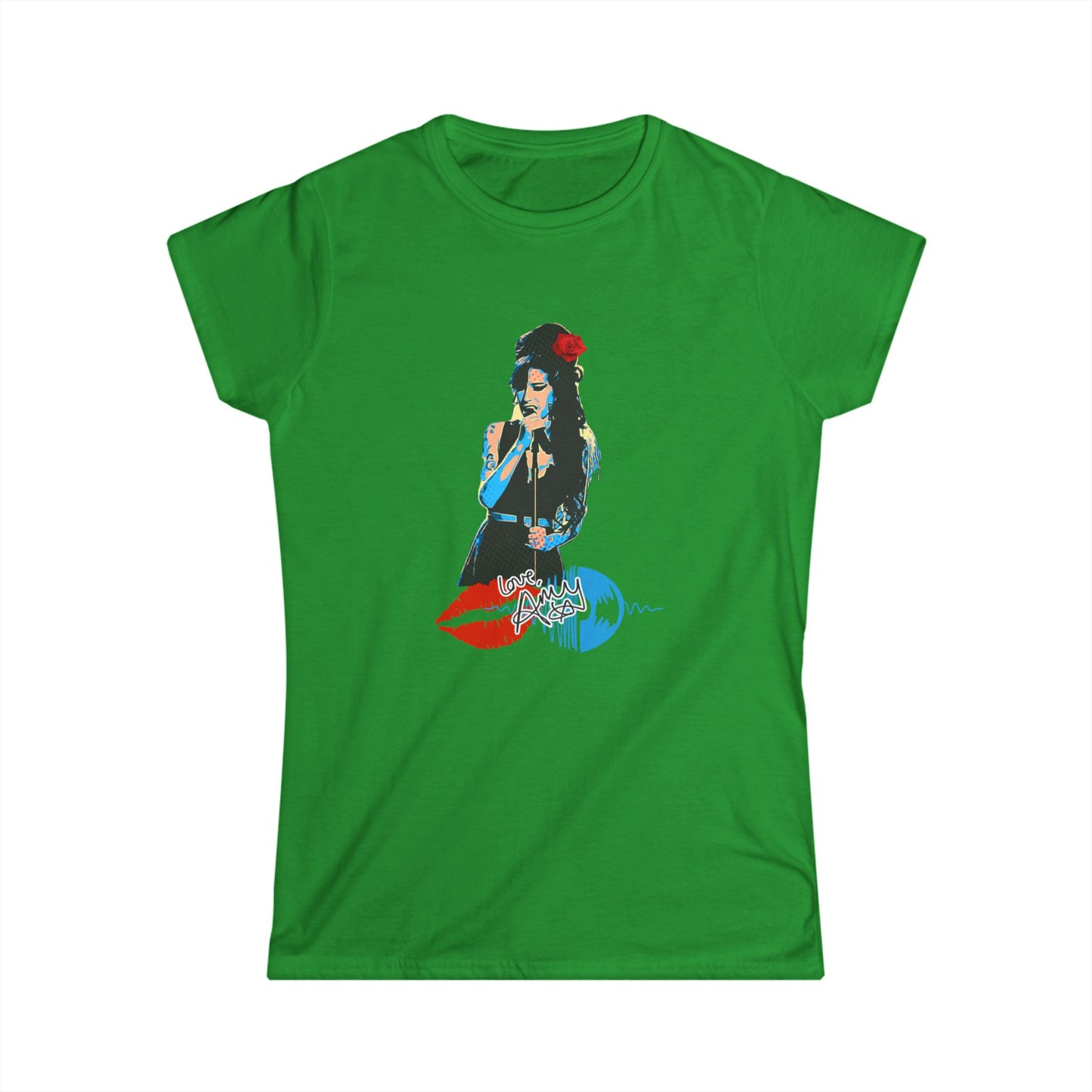 Amy Winehouse Bold Floral Art Women's Shirt