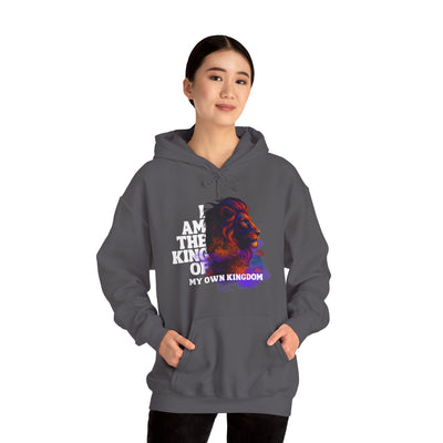 Inspirational Lion Hoodie "i am the king of my kingdom"