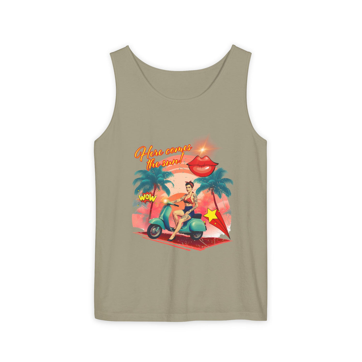 Retro Summer Vibes Tank Top Here comes the sun