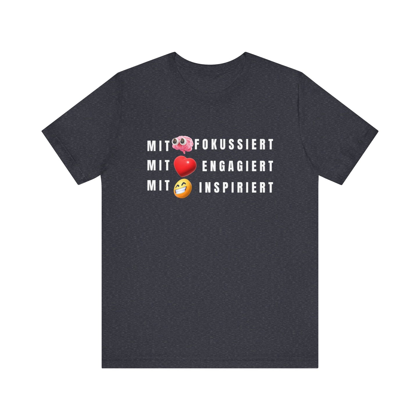 Inspirational Emoji T-Shirt Herz - Hirn - Humor - Heart - Mind - Humor