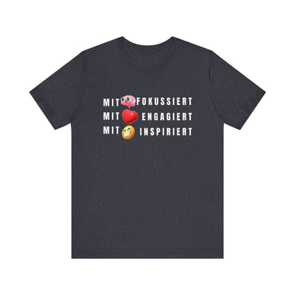 Inspirational Emoji T-Shirt Herz - Hirn - Humor - Heart - Mind - Humor