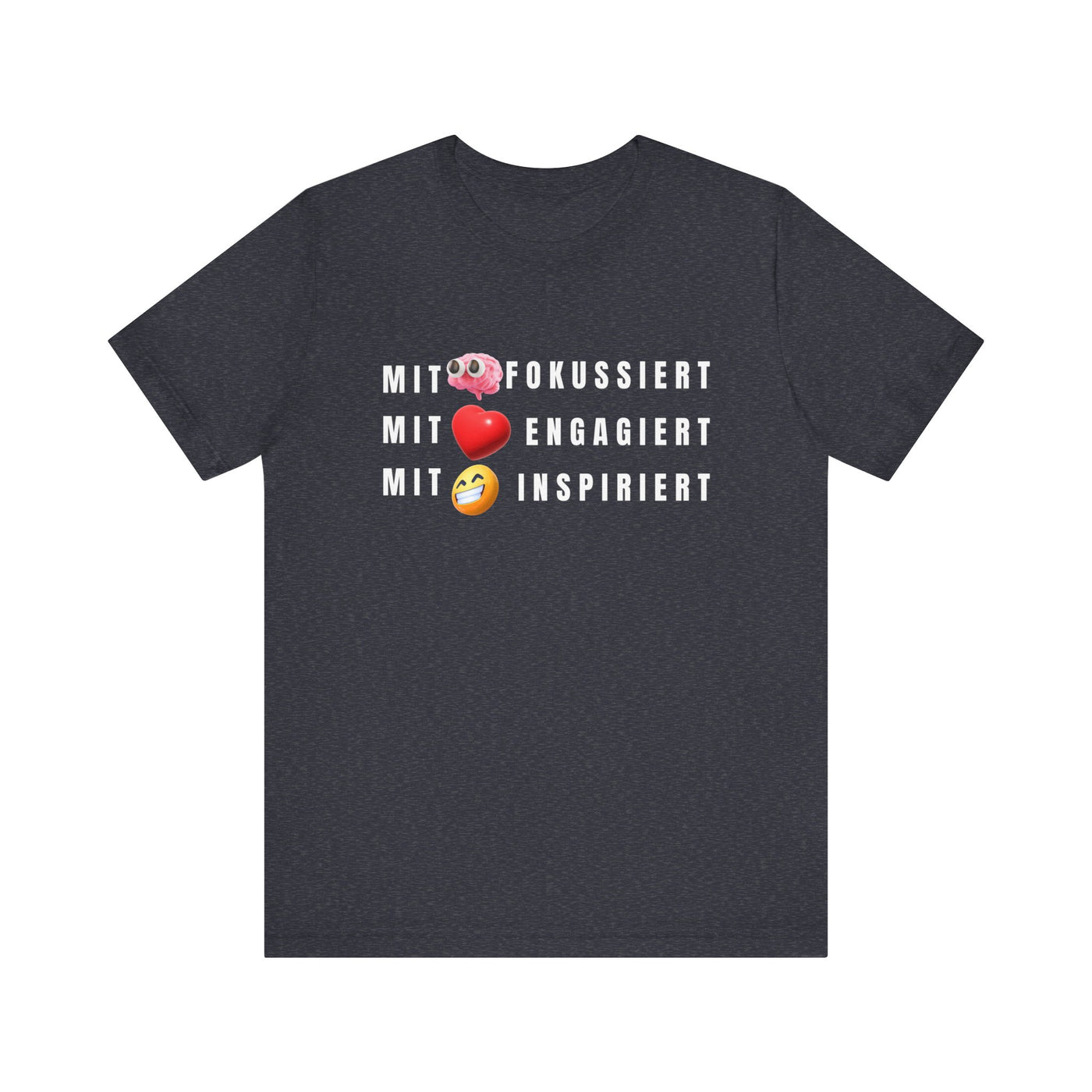 Inspirational Emoji T-Shirt Herz - Hirn - Humor - Heart - Mind - Humor