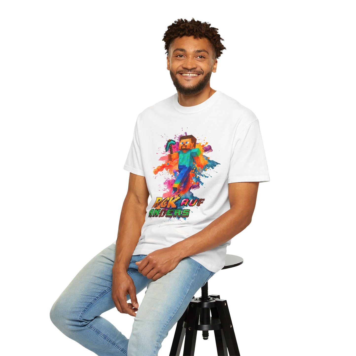 Colorful Gamer T-Shirt - Back to Different Minecraft Design