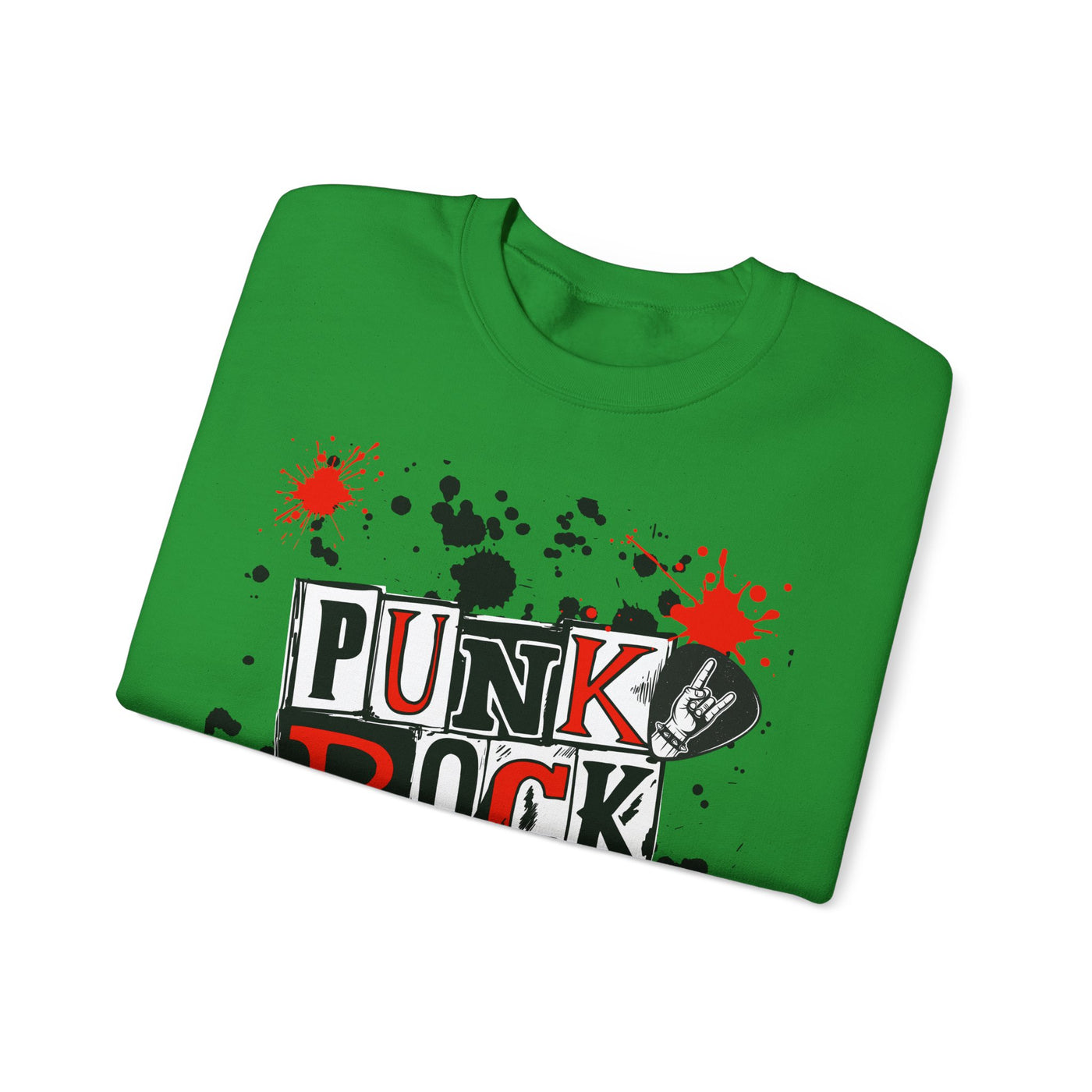 Punk Rock Crewneck Sweatshirt, Casual Streetwear Gift, Music Lover Apparel, Fall Fashion Layer, Unique Graphic Sweater