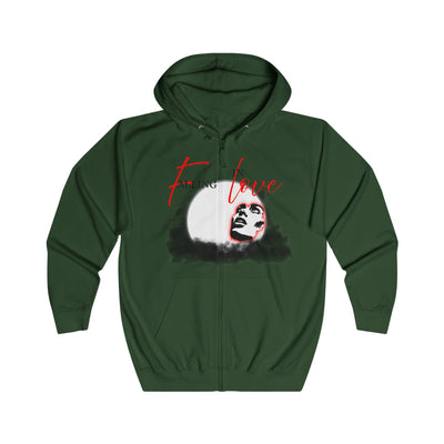 Falling in Love Hoodie, Inspirational Zip-Up, Unisex Sweatshirt